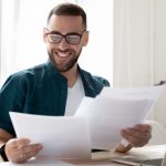 man reading an application