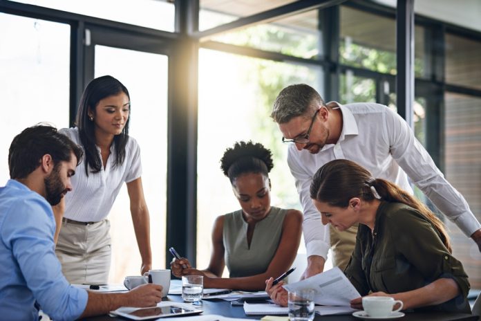 Business,People,,Meeting,And,Budget,Planning,In,Boardroom,For,Audit