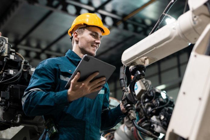 Robotic,Engineer,Automatic,Mechanic,Checking,Quality,System,Of,Automation,Robot