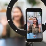 an influencer taking a video