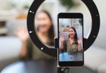 an influencer taking a video