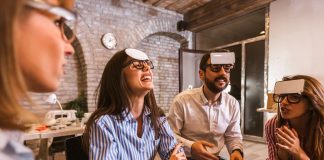 Business,Team,Having,Fun,At,Corporate,Training,,Funny,Teambuilding,Activity,