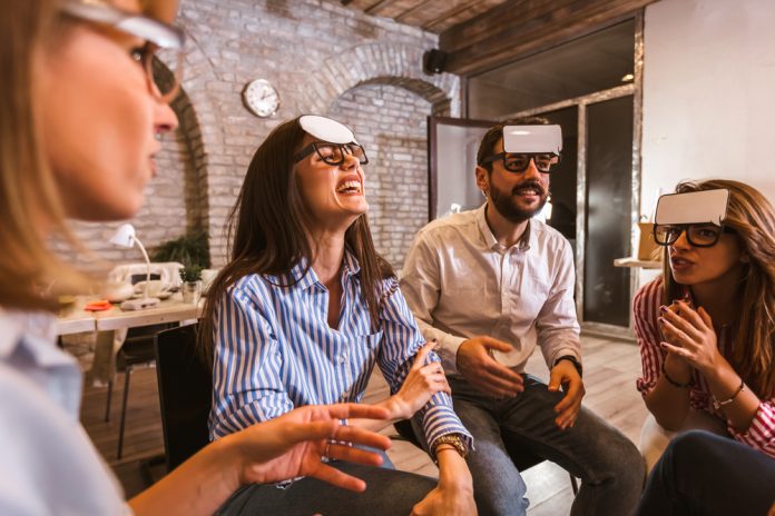 Gamification in Employee Training Business,Team,Having,Fun,At,Corporate,Training,,Funny,Teambuilding,Activity,