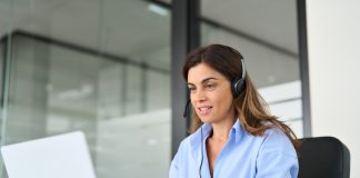 Busy,Mature,Business,Woman,Call,Centre,Representative,Customer,Support,Agent