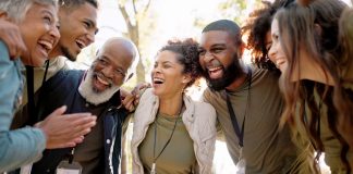 Huddle,,Excited,And,Group,Of,People,Outdoor,With,Collaboration,,Teamwork