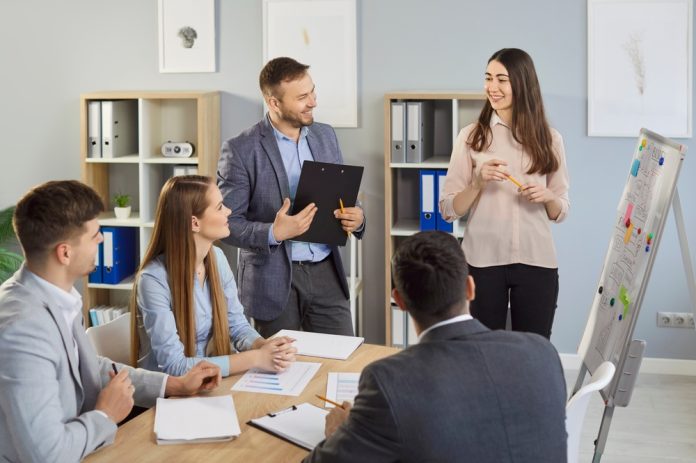 The biggest bottleneck in L&D and how to overcome it Office,Presentation,,Businesswoman,Presenting,New,Project,In,Office,,Results,To