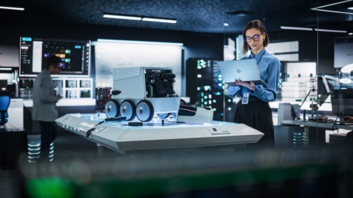 Portrait,Of,A,Female,Technical,Specialist,Working,In,High,Tech