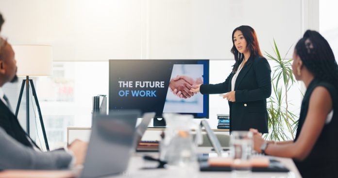 Presentation,,Teaching,And,Business,Woman,In,Meeting,For,Workshop,,Workforce