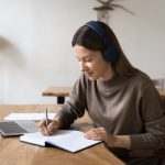 Modern,Day,Remote,Learner.,Smiling,Young,Woman,High,School,Student
