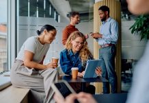 10 Workplace Rights and Responsibilities Everyone Should Know Business,People,Enjoying,Coffee,,Smiling,,And,Using,Digital,Tablet,During