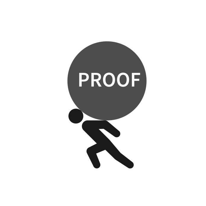 Burden,Of,Proof,Silhouette,Icon.,Clipart,Image,Isolated,On,White